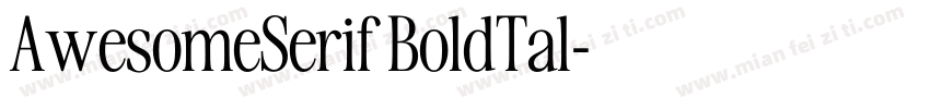 AwesomeSerif BoldTal字体转换